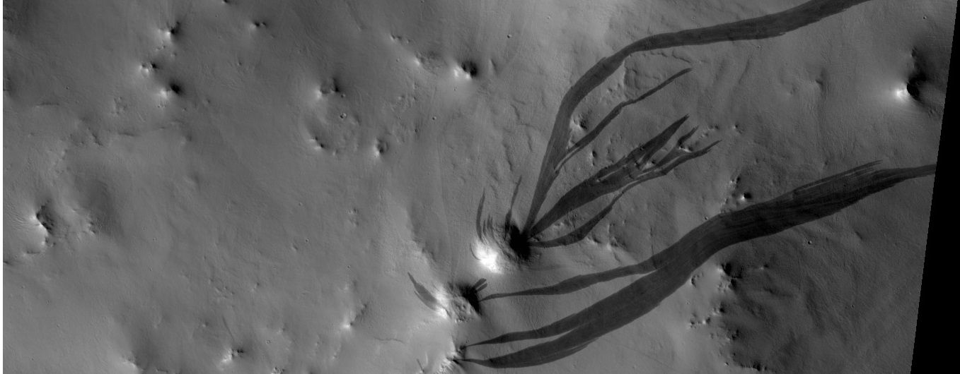 Dark slope streaks, as seen by HiRISE.