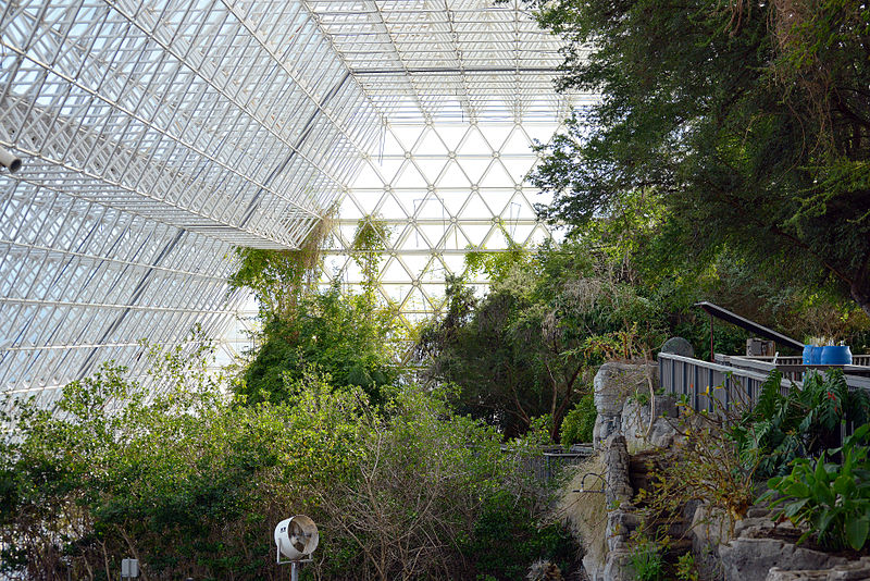 The Biosphere 2 facility tested the potential of a closed, self-sustaining ecosystem