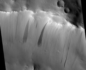 Dark slope streaks, as seen by HiRISE