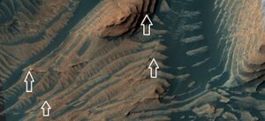 Faults in layers in Danielson Crater