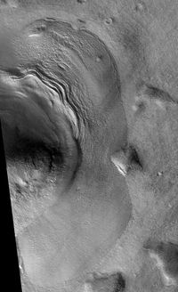 LDA around a mound the Ismenius Lacus quadrangle, as seen by HiRISE under HiWish program
